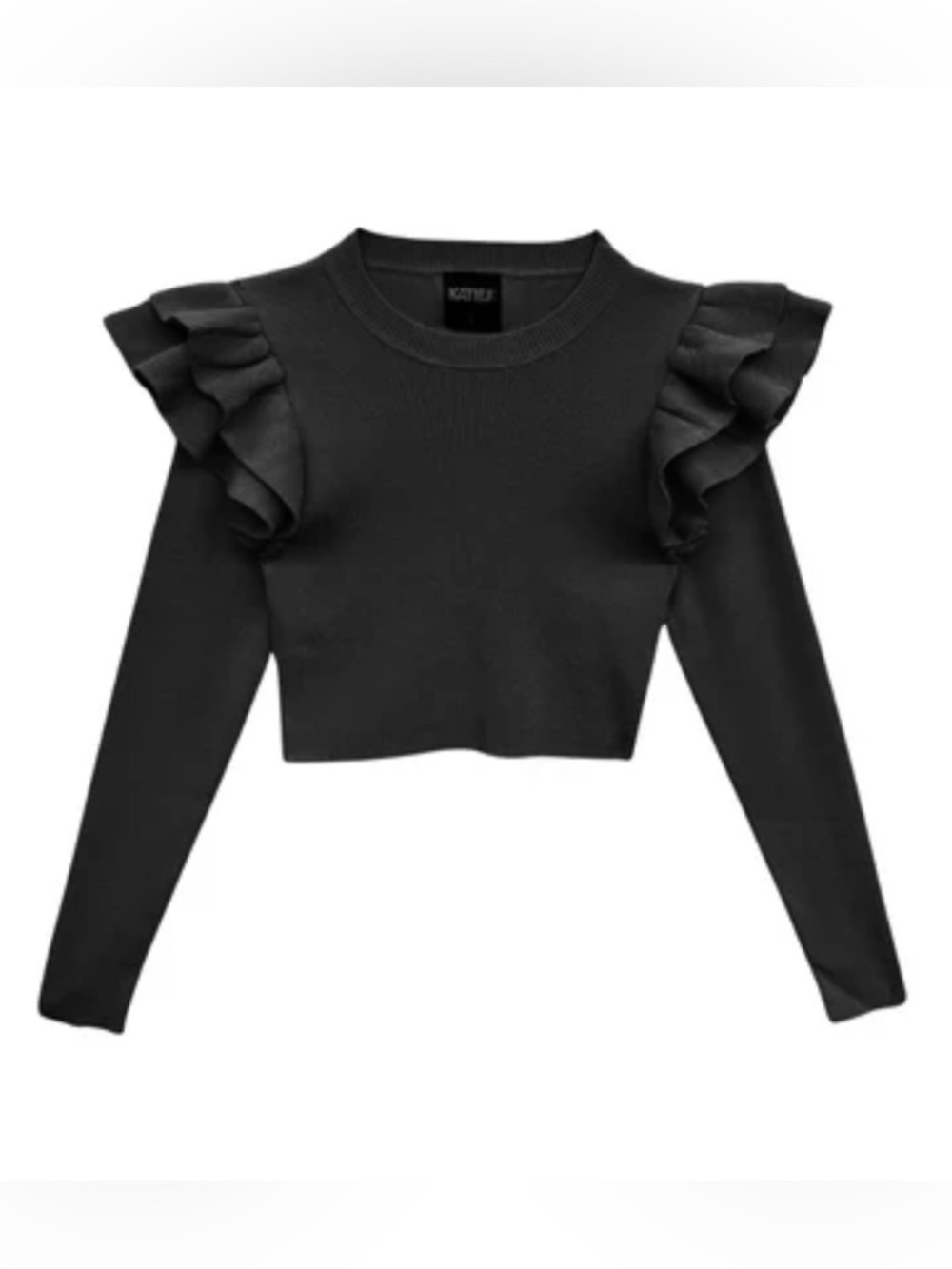 NWT KATIEJ Isla Long Sleeve Ruffle Sweater Top - Girls Size Large